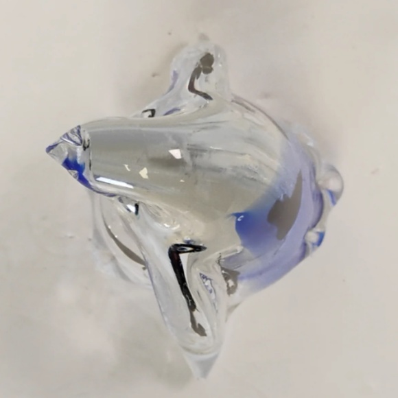 🐧 Stunning Blue & Clear Art Glass Penguin Figurine Sculpture - Murano Style - Picture 4 of 4